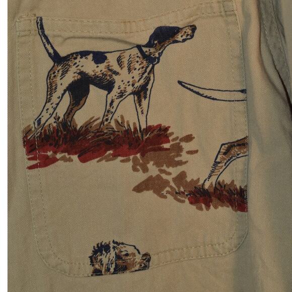 VINTAGE Ivory Coast Button Up Men's Small Work Shirt Hunting Dog USA Made Long - Picture 3 of 9